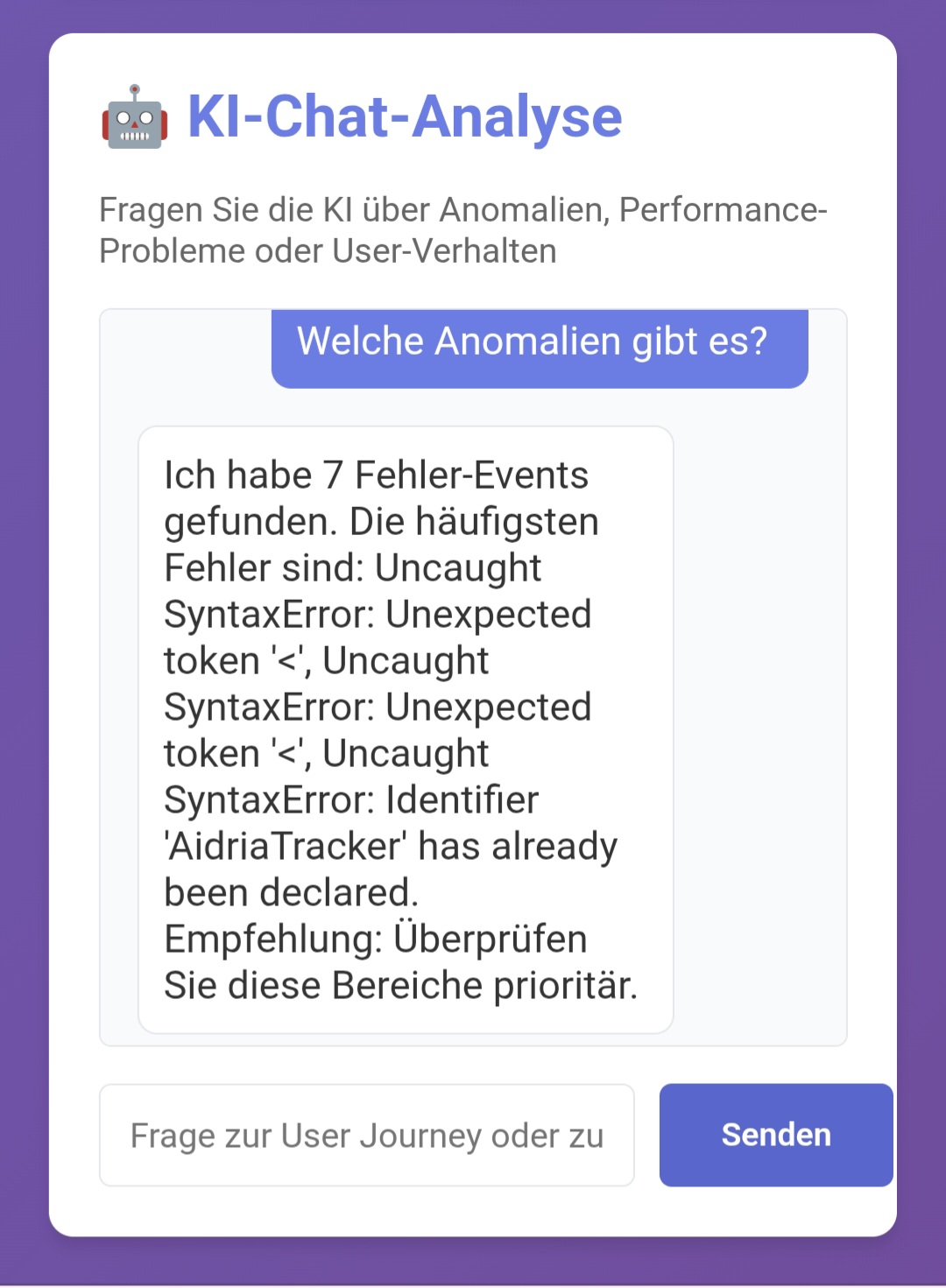 AIDRIA AI-Chat Screenshot